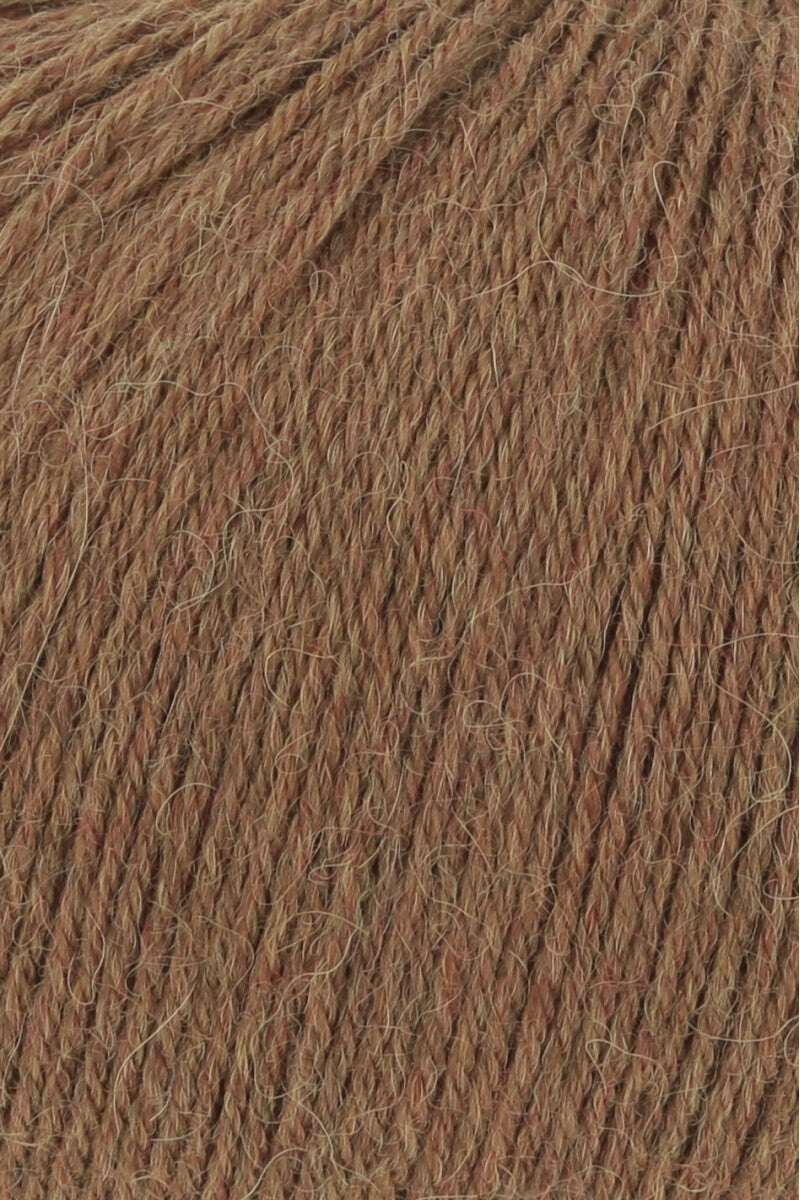 Lang Yarns Alpaca Soxx 4-ply Yarn, 390m / 100g – Brown Mélange (0168), yarn texture