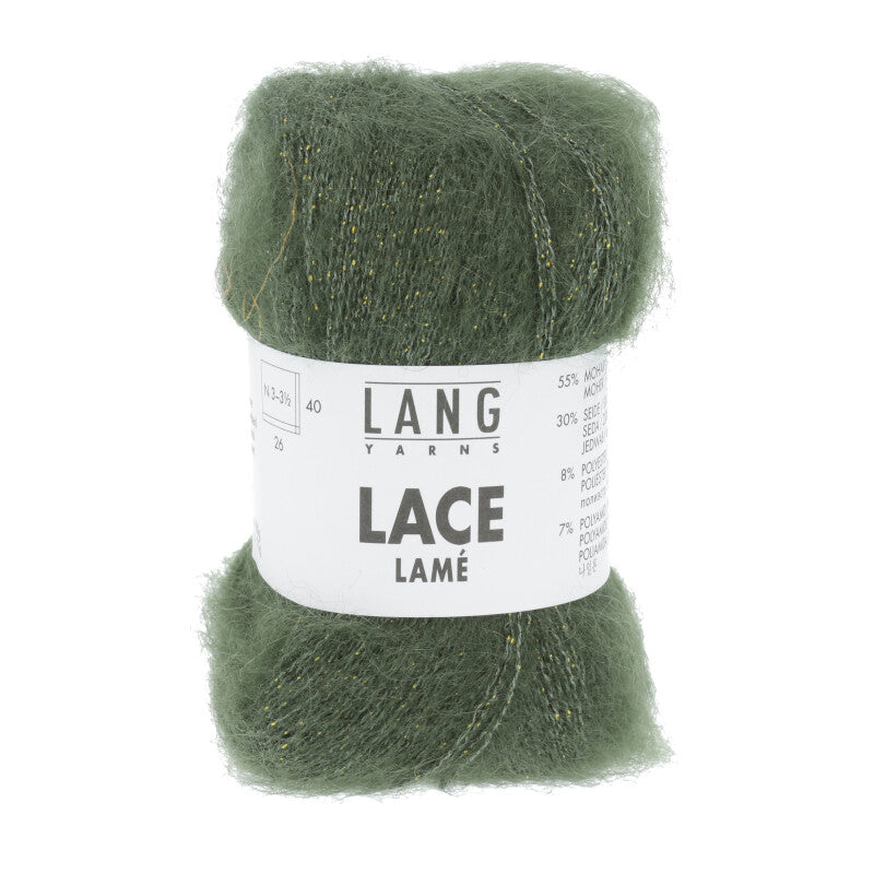 Lang Yarns Lace Lamé – 25g / 310m – Olive (0098)