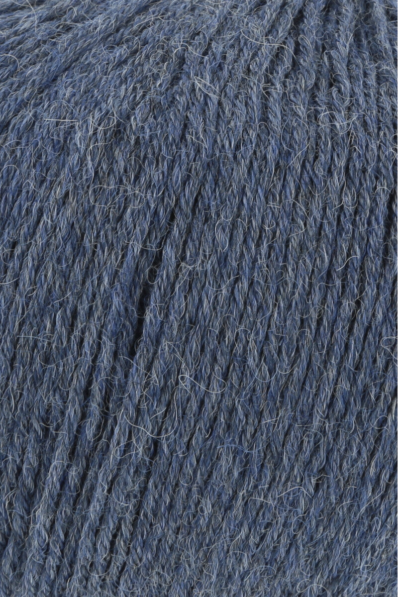 Lang Yarns Alpaca Soxx 6-ply Yarn, 390m / 150g – Blue Mélange (0010), yarn texture