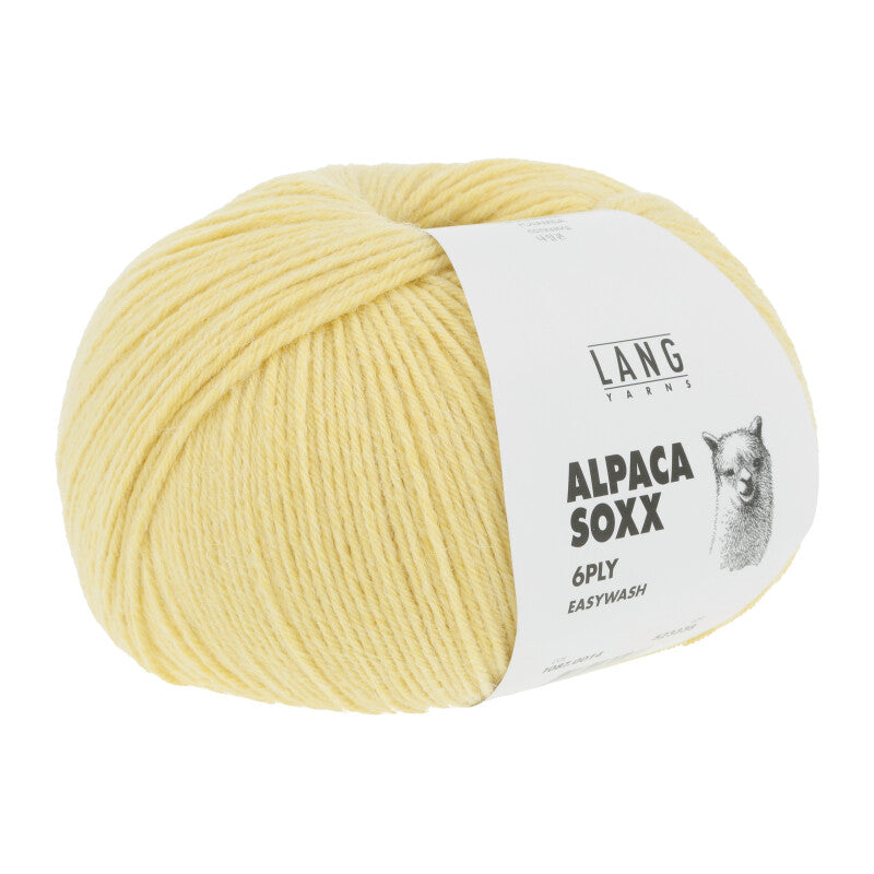 Lang Yarns Alpaca Soxx 6-ply Yarn, 390m / 150g – Yellow (0014)