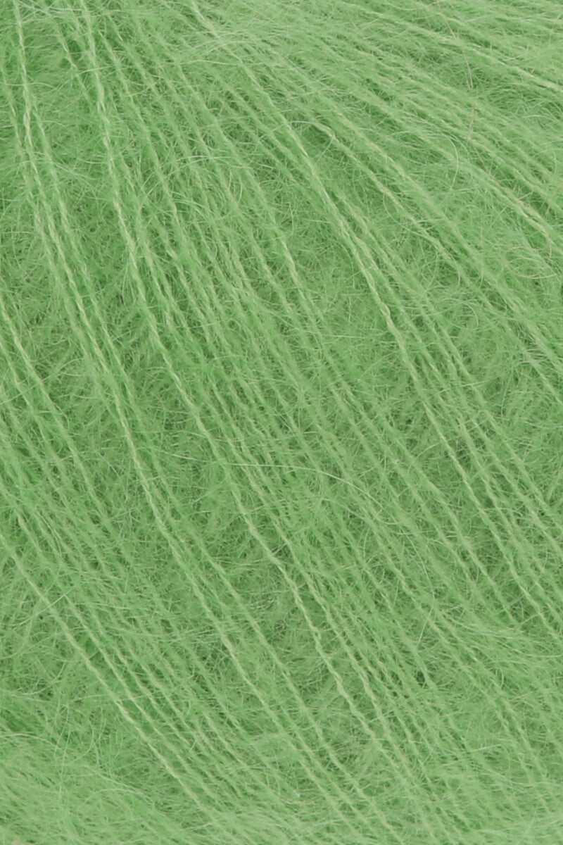 Lang Yarns Mohair 21 Yarn, 375m / 25g – Light Green (0016), yarn texture