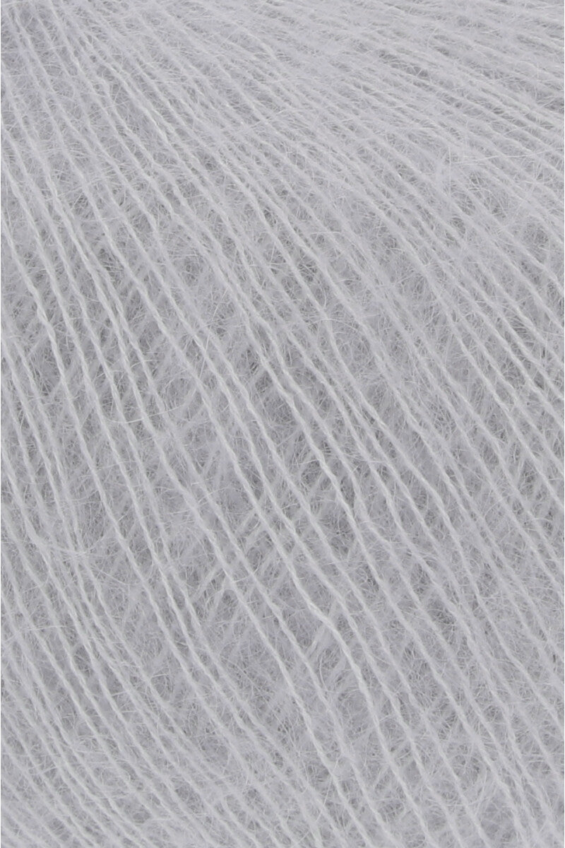 Lang Yarns Mohair 21 Yarn, 375m / 25g – Silver (0023), yarn texture