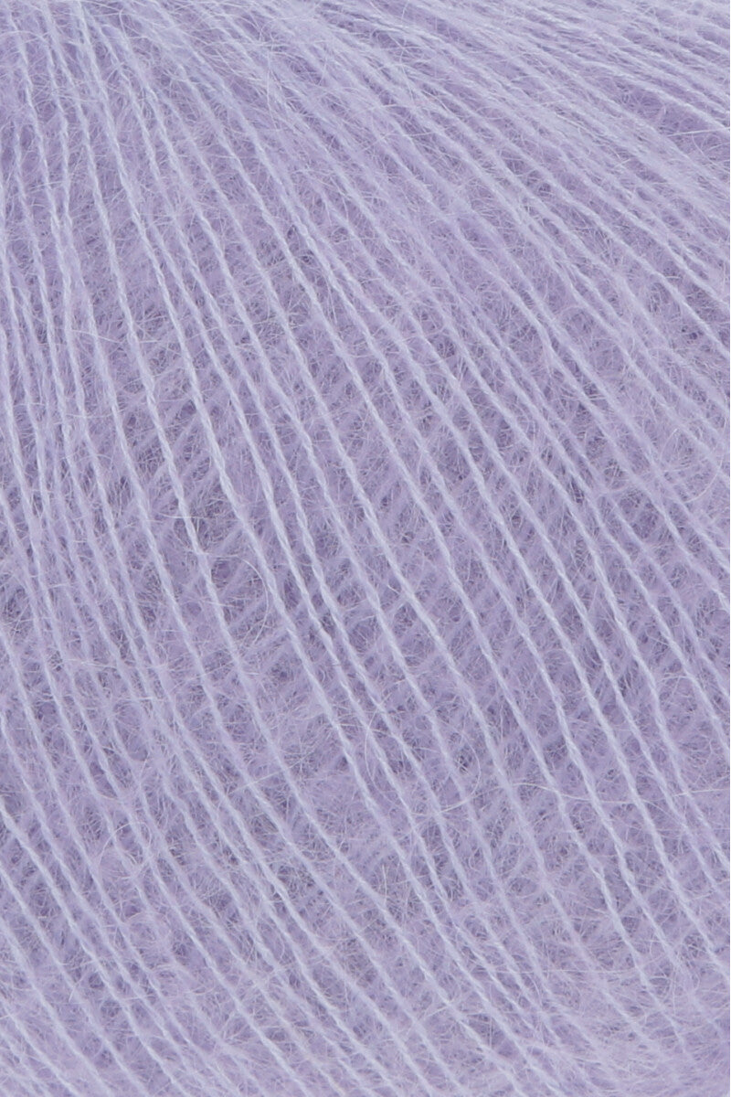 Lang Yarns Mohair 21 Yarn, 375m / 25g – Lilac (0046), yarn texture