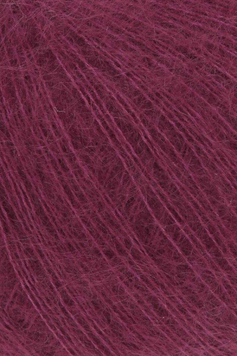 Lang Yarns Mohair 21 Yarn, 375m / 25g – Burgundy (0061), yarn texture