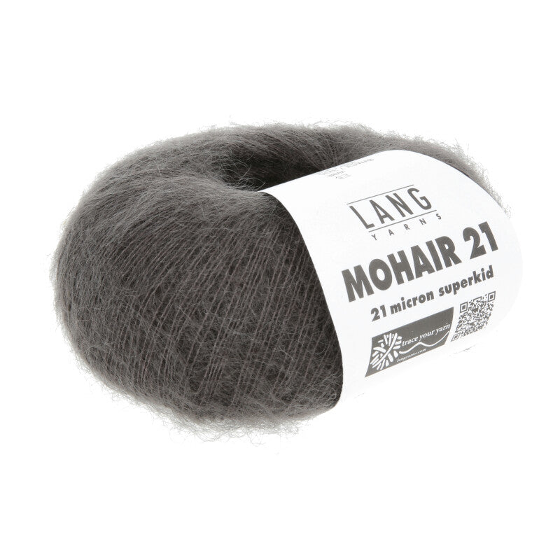 Lang Yarns Mohair 21 Yarn, 375m / 25g – Espresso (0068)