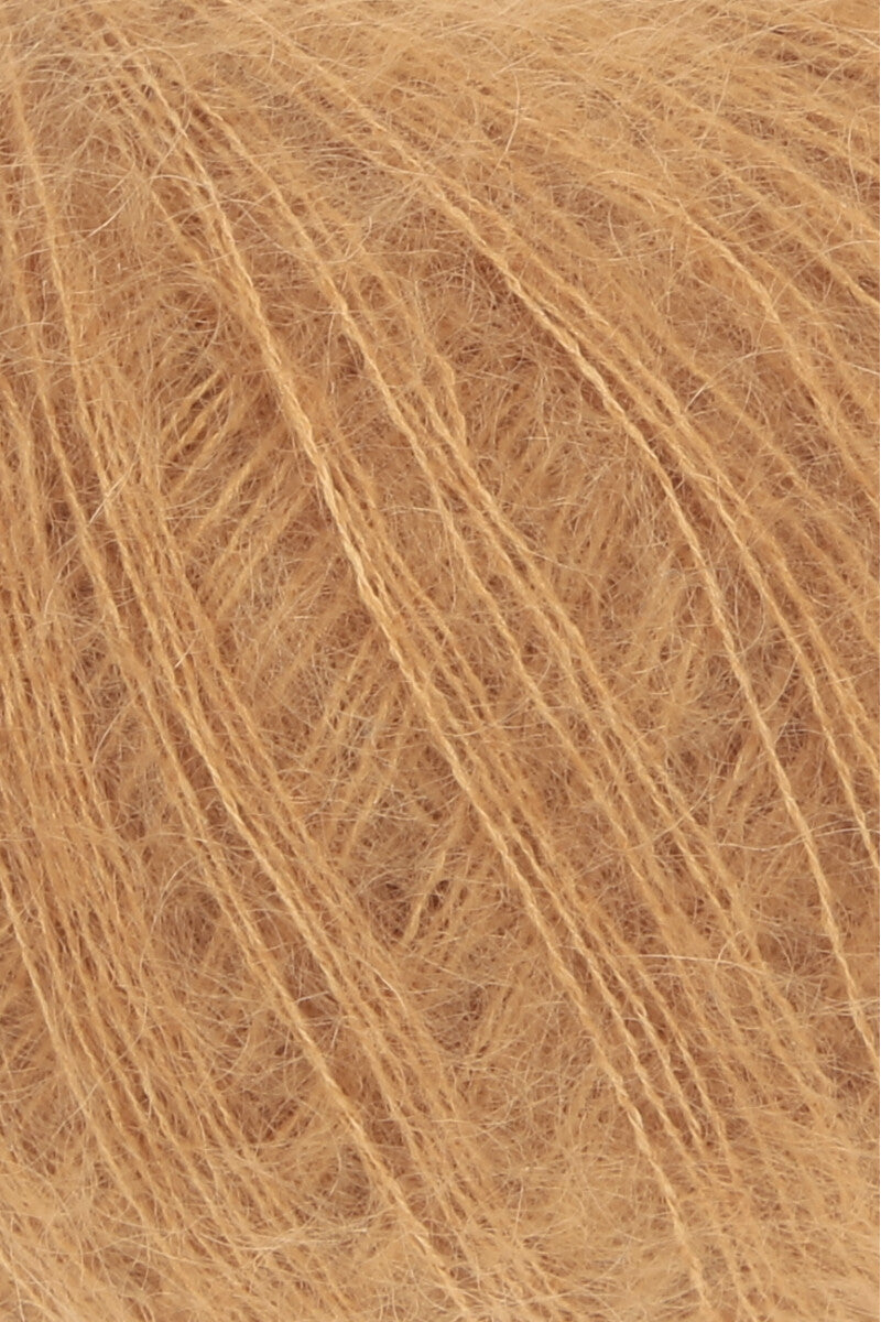 Lang Yarns Mohair 21 Yarn, 375m / 25g – Nougat (0115), yarn texture
