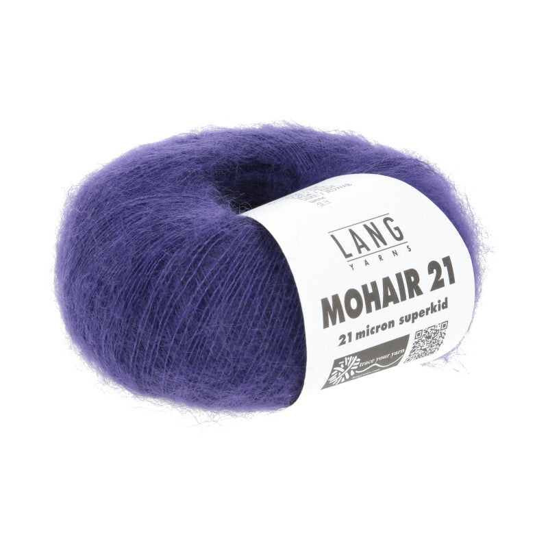 Lang Yarns Mohair 21 Yarn, 375m / 25g – Royal Purple (0190)