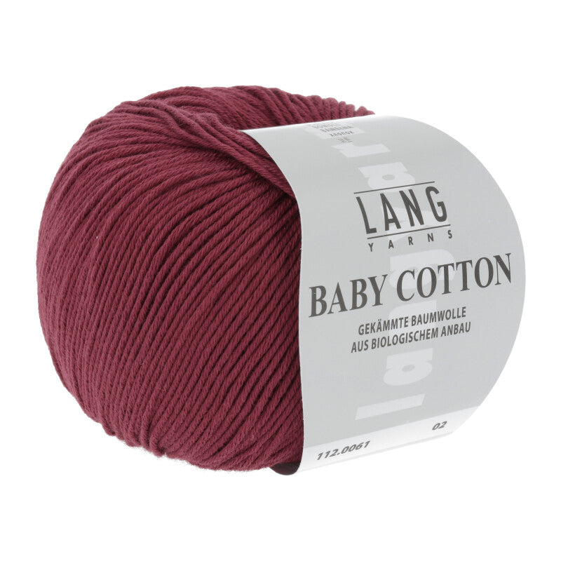 Lang Yarns Baby Cotton – 50g / 180m – Dark Red (0061)