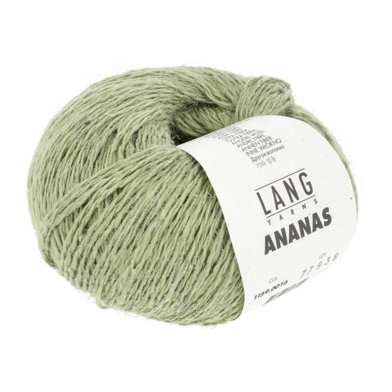 Lang Yarns Ananas yarn, Light Green, colour 0016, ball photograph