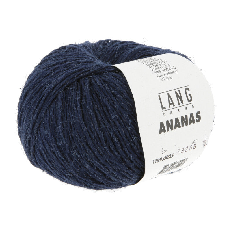 Lang Yarns Ananas yarn, Navy, colour 0025, ball photograph