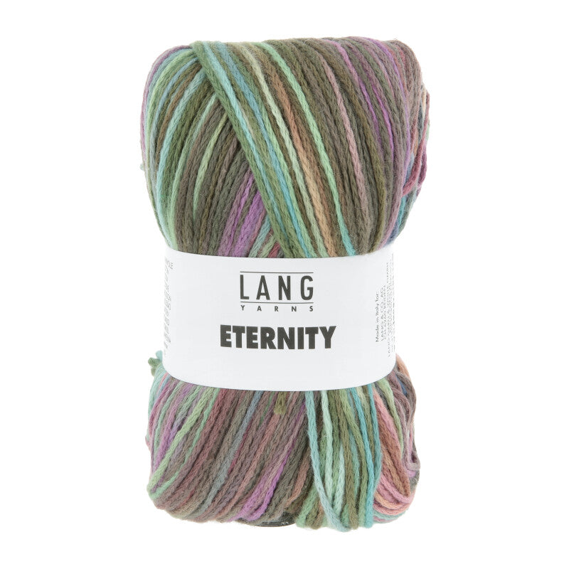 Lang Yarns Eternity – 100g / 340m – Green/Periwinkle/Pink/Hazel (0002)