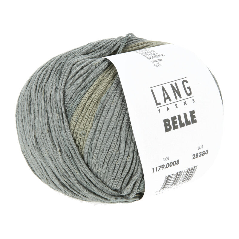 Lang Yarns Belle – 50g / 190m – Gray-Green (0008)