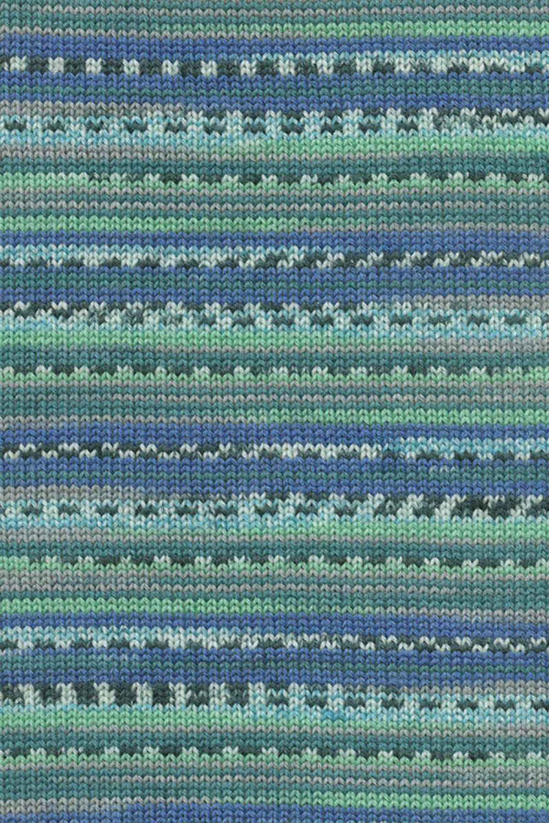 Lang Yarns Merino 200 Bébé Color Yarn, 203m / 50g – Jade/Blue (0373), yarn texture