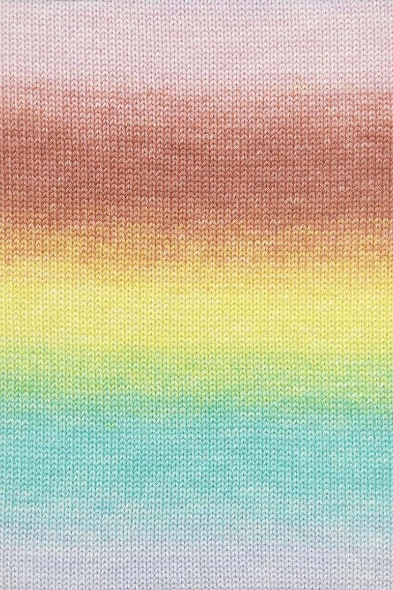 Lang Yarns Merino 200 Bébé Color Yarn, 203m / 50g – Rust/Mint (0552), yarn texture