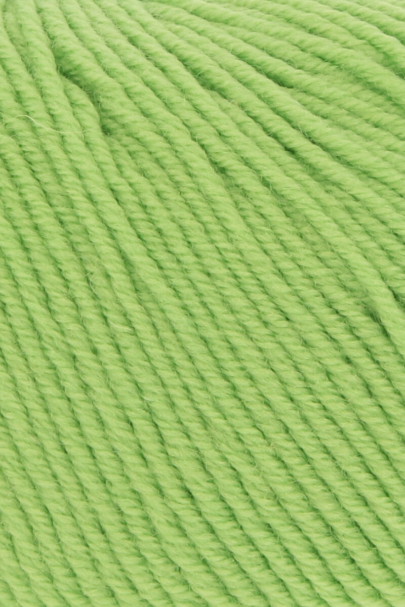 Lang Yarns Merino 150 Yarn, 150m / 50g – Lime (0044), yarn texture