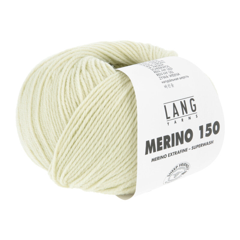 Lang Yarns Merino 150 Yarn, 150m / 50g – Pale Green (0216)