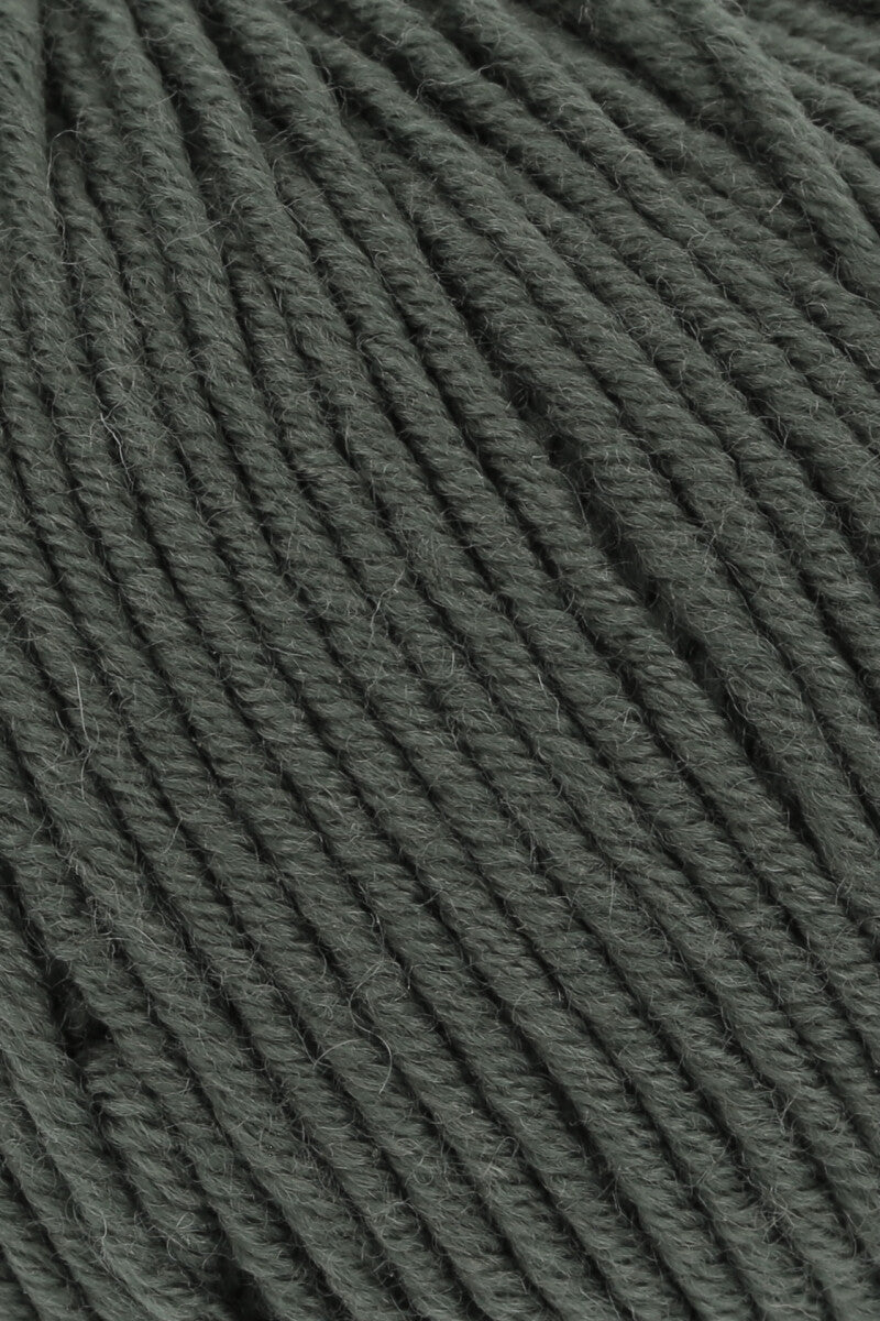 Lang Yarns Merino 120 Yarn, 120m / 50g – Olive (0098), yarn texture