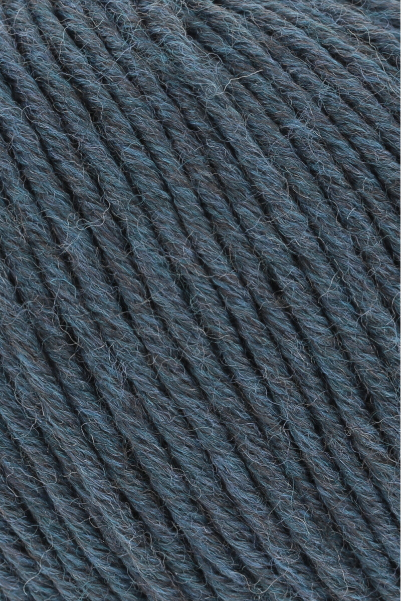 Lang Yarns Merino 120 Yarn, 120m / 50g – Petrol Mélange (0233), yarn texture