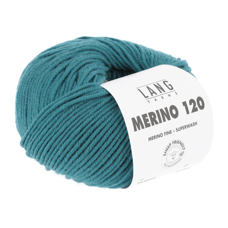 Lang Yarns Merino 120 Yarn, 120m / 50g – Petrol (0272)
