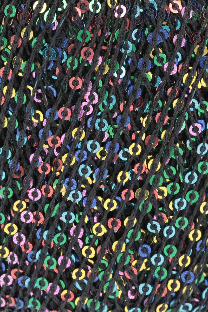 Lang Yarns Paillettes – 25g / 112m – Black/Multicolour (0104) – detail