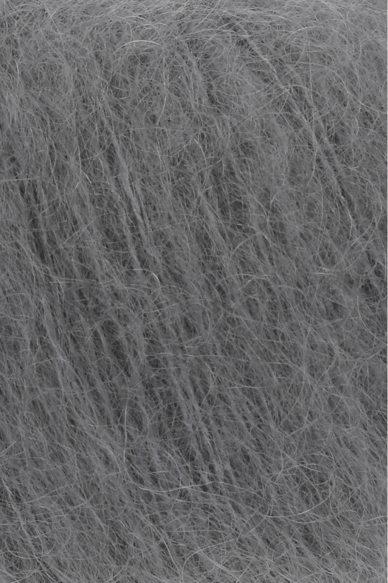 Lang Yarns Mohair Luxe Yarn, 175m / 25g – Anthracite (0070), yarn texture