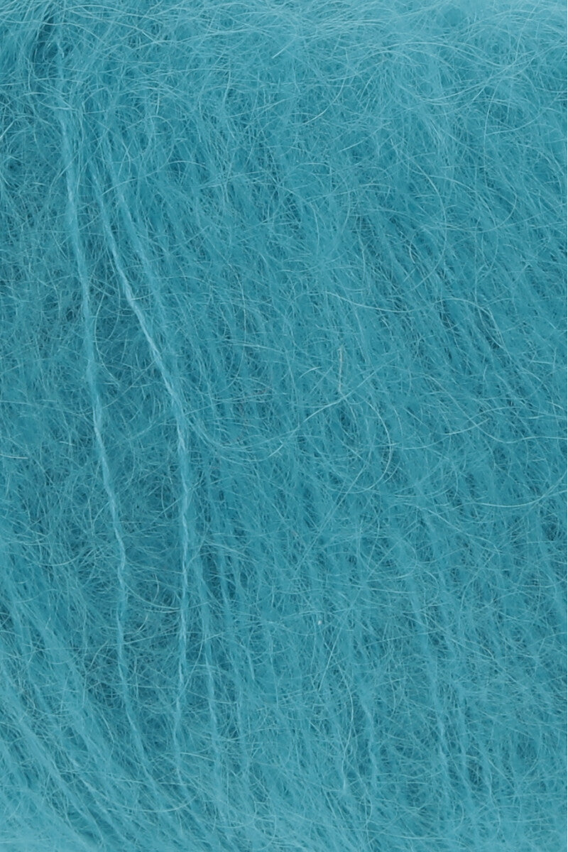 Lang Yarns Mohair Luxe Yarn, 175m / 25g – Turquoise (0078), yarn texture