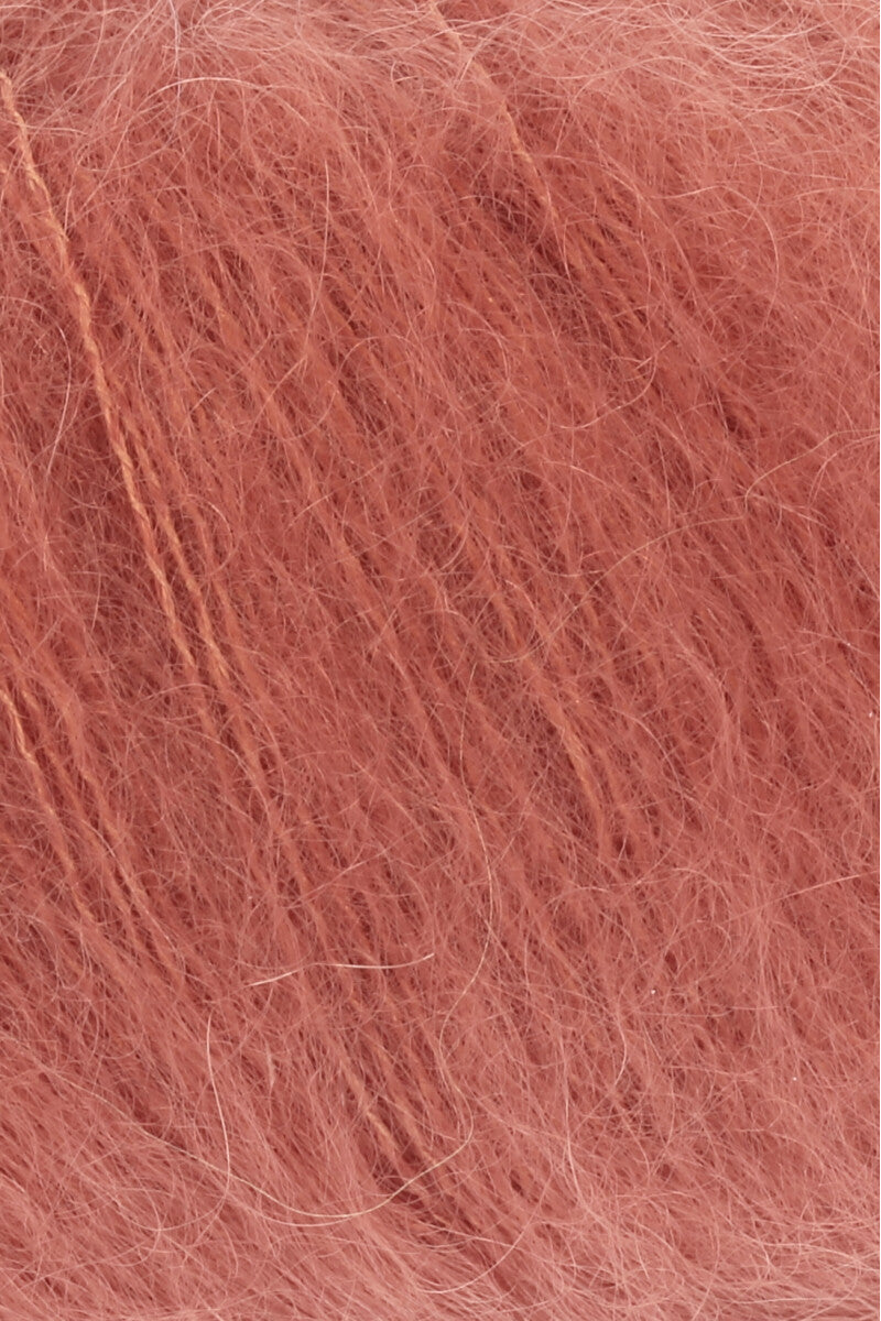 Lang Yarns Mohair Luxe Yarn, 175m / 25g – Brown-Orange (0275), yarn texture