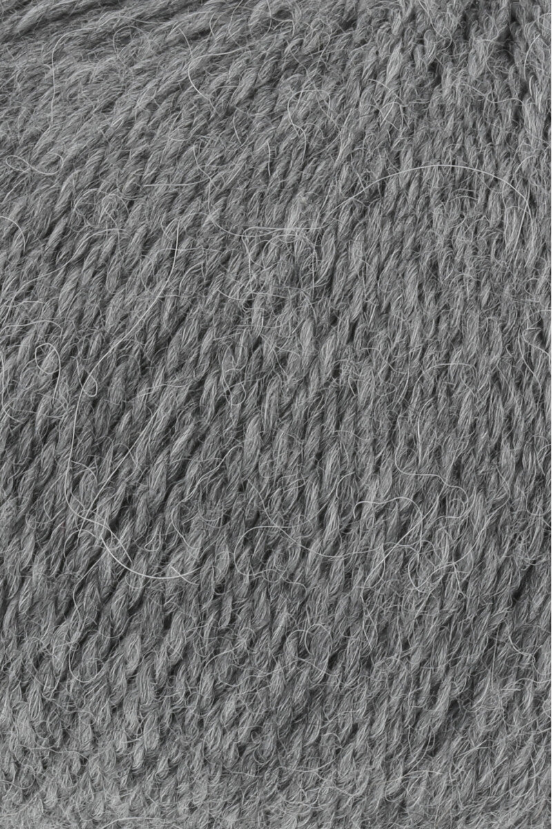 Lang Yarns Baby Alpaca Yarn, 170m / 50g – Grey Mélange (0005), yarn texture