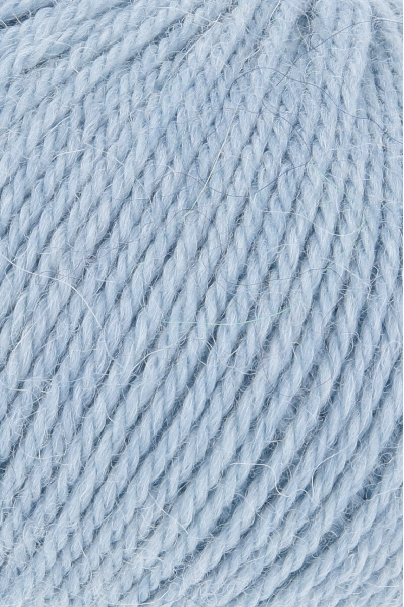 Lang Yarns Baby Alpaca Yarn, 170m / 50g – Light Blue Mélange (0021), yarn texture