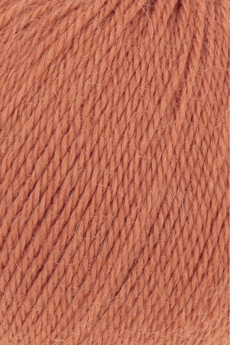 Lang Yarns Baby Alpaca Yarn, 170m / 50g – Orange (0259), yarn texture