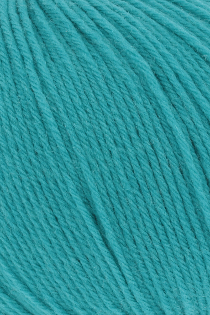 Lang Yarns Merino 200 Bébé Yarn, 203m / 50g – Aqua (0378), yarn texture
