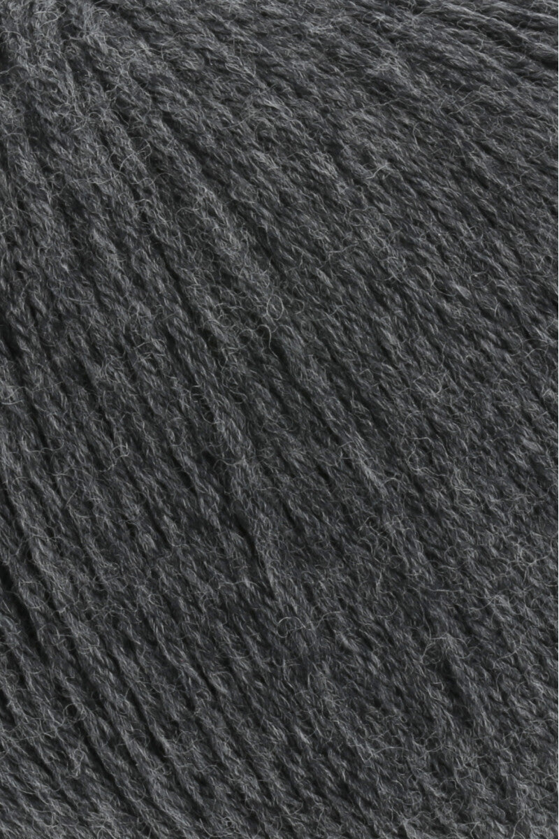 Lang Yarns Merino 200 Bébé Yarn, 203m / 50g – Dark Grey Mélange (0405), yarn texture