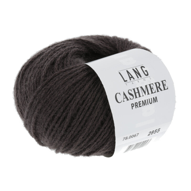 Lang Yarns Cashmere Premium Yarn, 115m / 25g – Dark Brown (0067)
