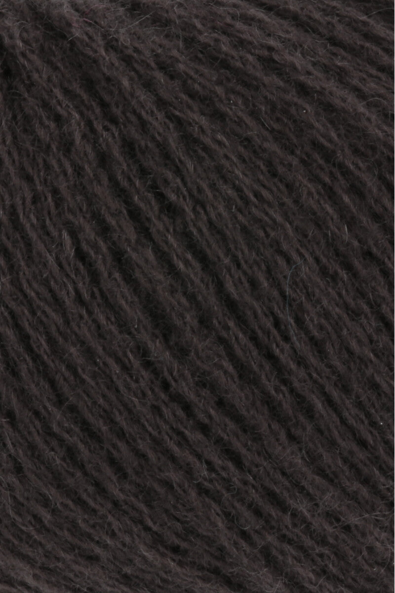 Lang Yarns Cashmere Premium Yarn, 115m / 25g – Dark Brown (0067), yarn texture