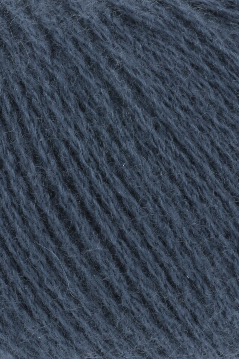 Lang Yarns Cashmere Premium Yarn, 115m / 25g – Blue Marine Mélange (0134), yarn texture