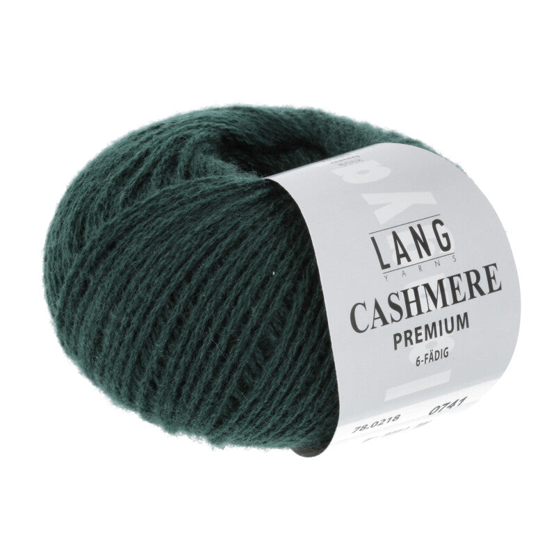 Lang Yarns Cashmere Premium Yarn, 115m / 25g – Fir Green (0218)