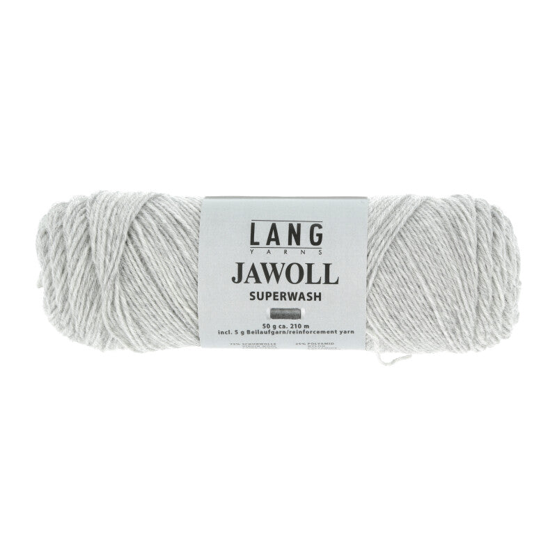 Lang Yarns Jawoll Yarn, 190m / 50g – Light Grey Mélange (0023)