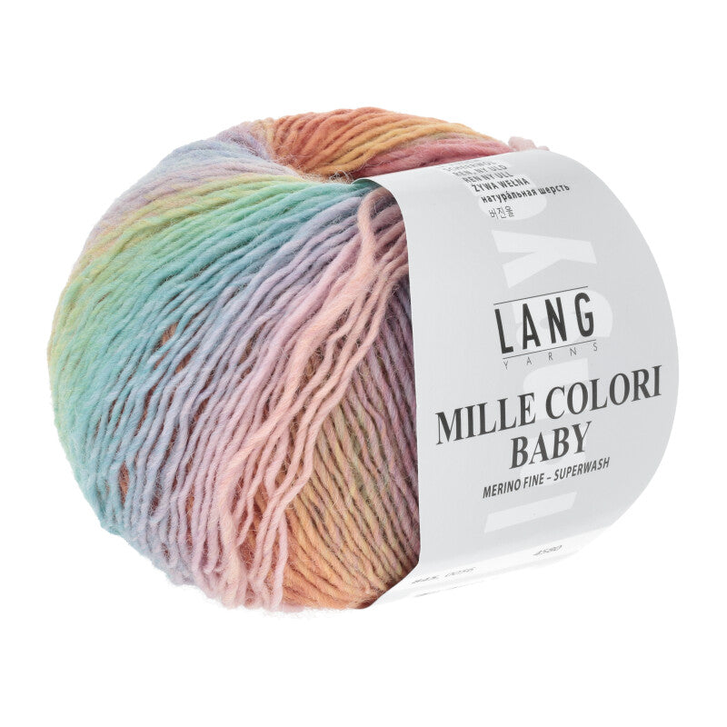 Lang Yarns Mille Colori Baby – 50g / 190m – Petrol/Purple (0056)