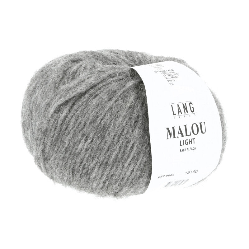 Lang Yarns Malou Light – 50g / 190m – Grey (0005)