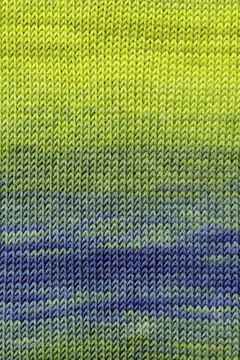 Lang Yarns Merino+ Color – 100g / 180m – Lime/Petrol (0044) – detail