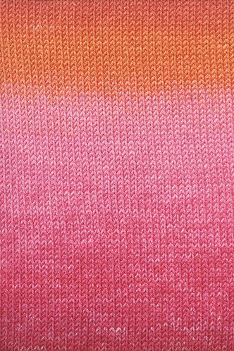 Lang Yarns Merino+ Color – 100g / 180m – Rose/Orange/Red (0208) – detail