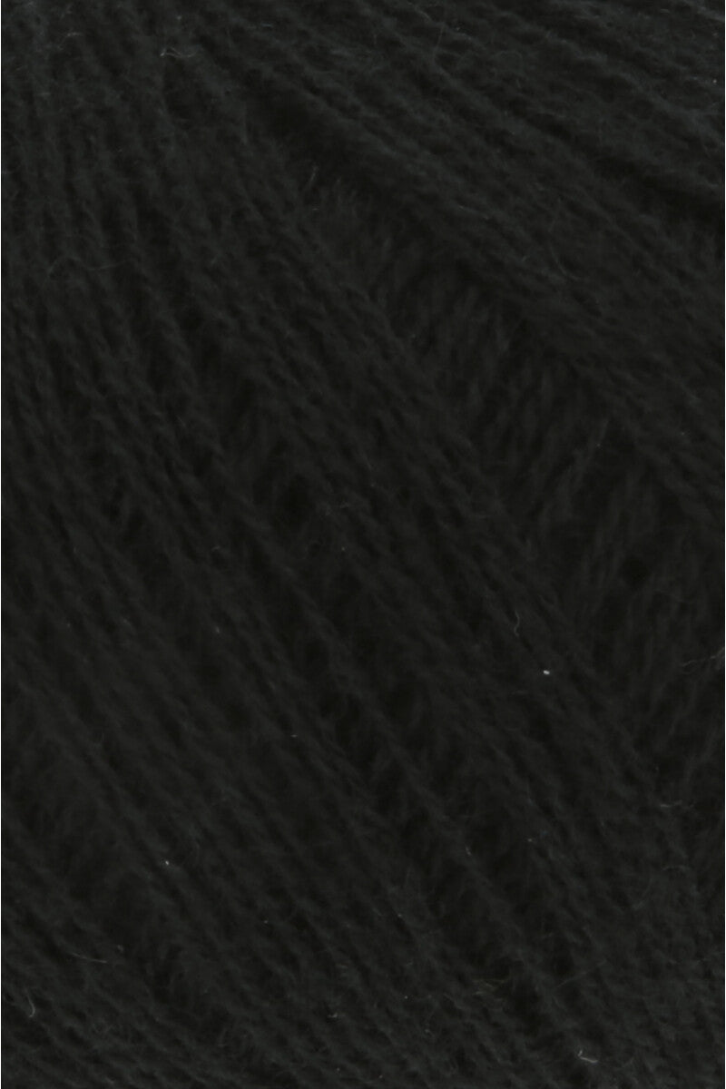 Lang Yarns Cashmere Extra Lace – 25g / 320m – Black (0004) – detail