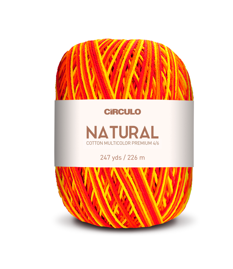 Círculo Barroco Multicolor Premium 4/6 – Filato di cotone brasiliano (226m / 200g)