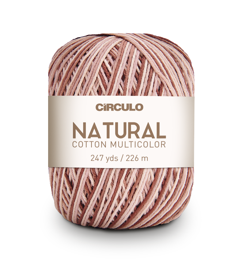 Círculo Natural Cotton Multicolor 4/6 – Fio de algodão (226 m / 200 g)