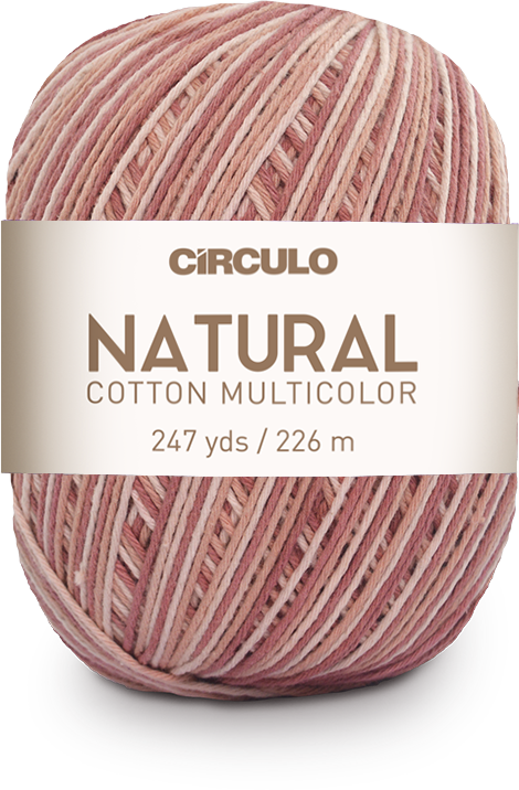 Círculo Natural Cotton Multicolor 4/6 – Fio de algodão (226 m / 200 g)