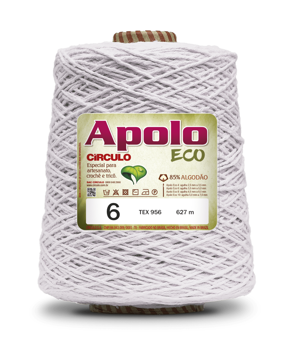 Apolo Eco 4/6 Cotton Cord Yarn – Ideal for Crochet Bags & Home Decor (600g) - Leo Hobby