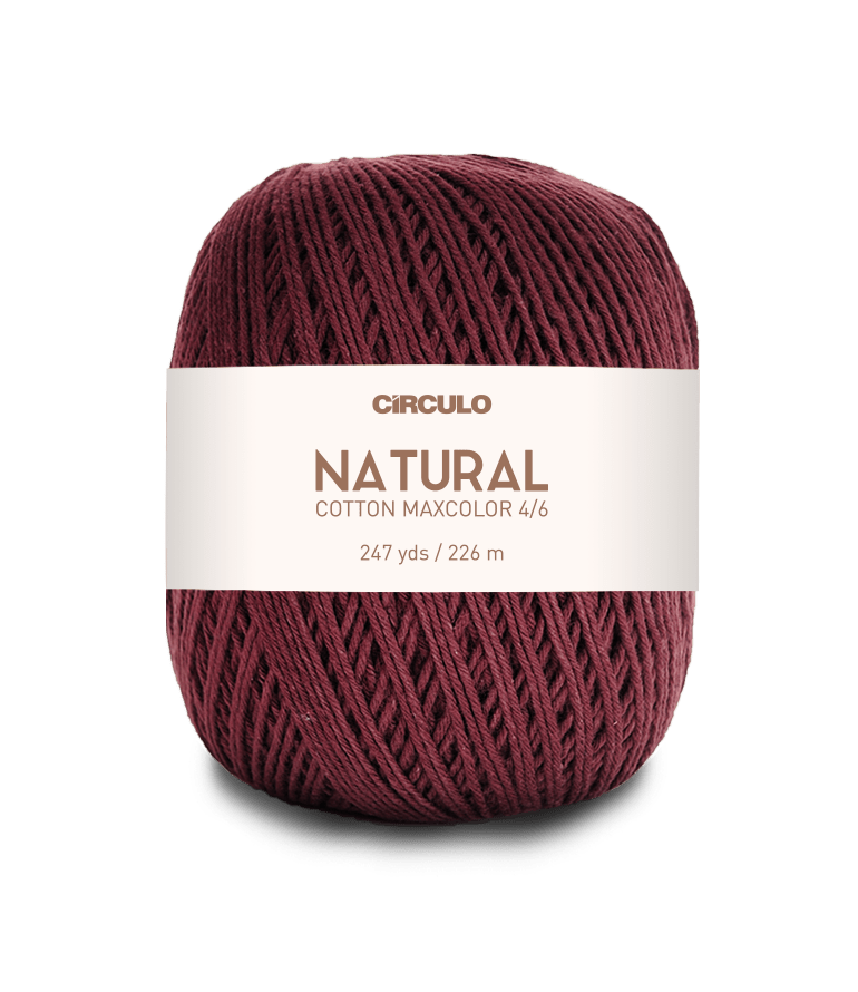 Circulo Natural Cotton Maxcolor (Barroco) 4/6 100% Cotton Yarn for Crochet and Knitting, 226m/200g - Leo Hobby