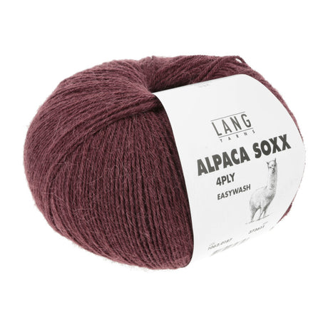 Lang Yarns Alpaca Soxx 4-ply Yarn, 390m / 100g – Rosewood Dark (0187)