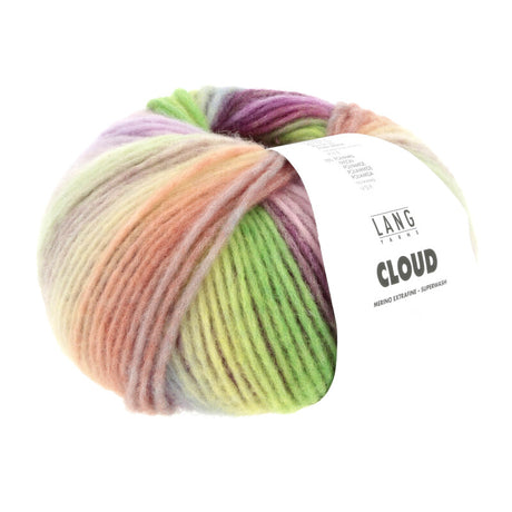 Lang Yarns Cloud Yarn, 260m / 100g – Purple/Green/Blue (0009)