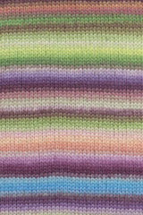 Lang Yarns Cloud Yarn, 260m / 100g – Purple/Green/Blue (0009), yarn texture